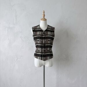 Ralph by Ralph Lauren c. 1990s Tailored Vest in Brooklyn Plaid | 6